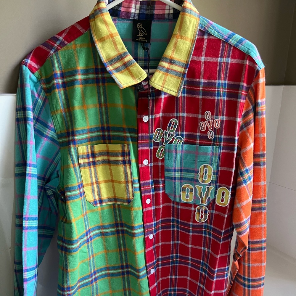 OVO limited edition multi colour Oxford shirt - men’s size medium